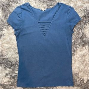 Aeropostale Cut Out Blue T-Shirt.